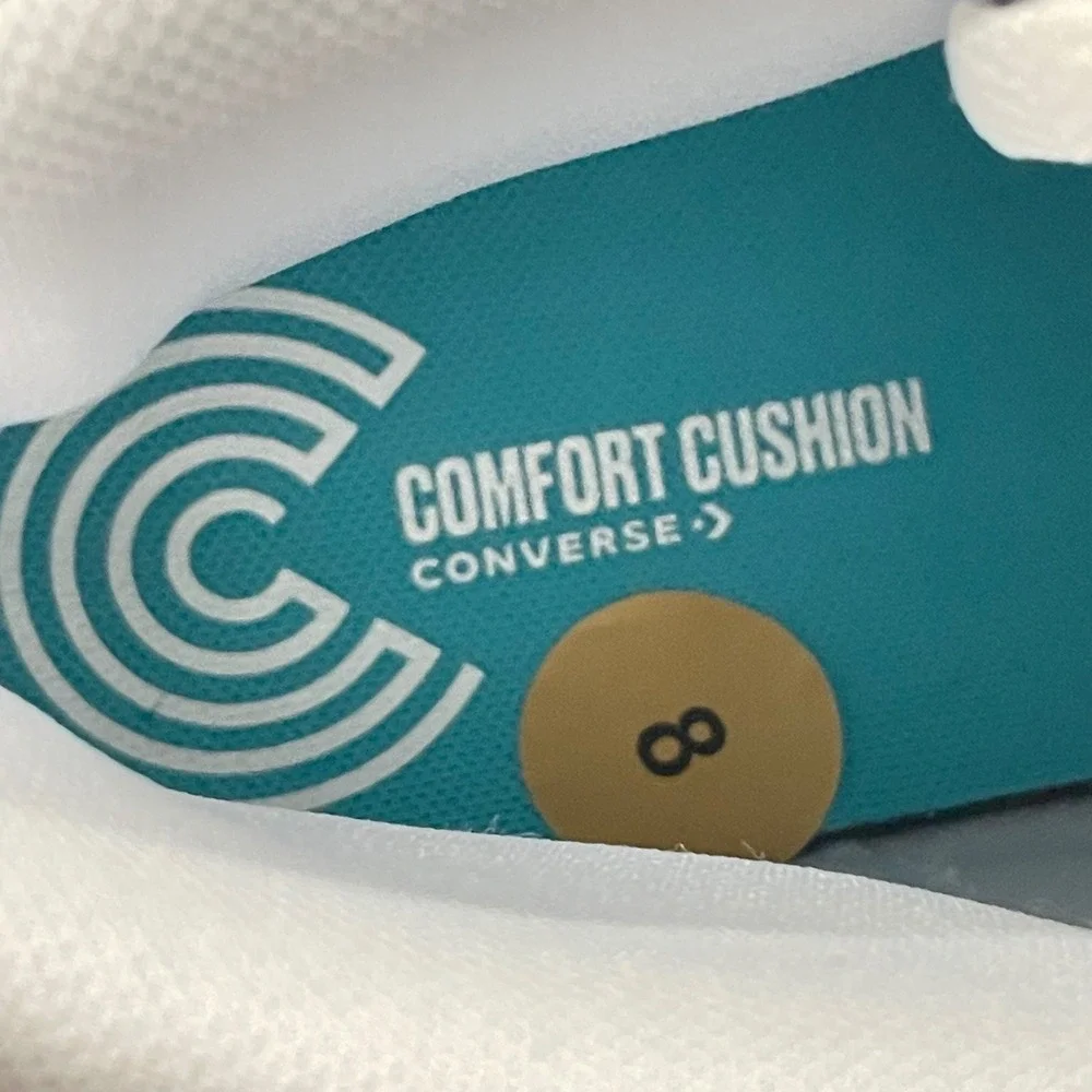 Converse Pro Blaze V2 Mid Top White Green Leather Sneakers A05595C Mens 8 Wo 9.5 - Picture 6 of 7